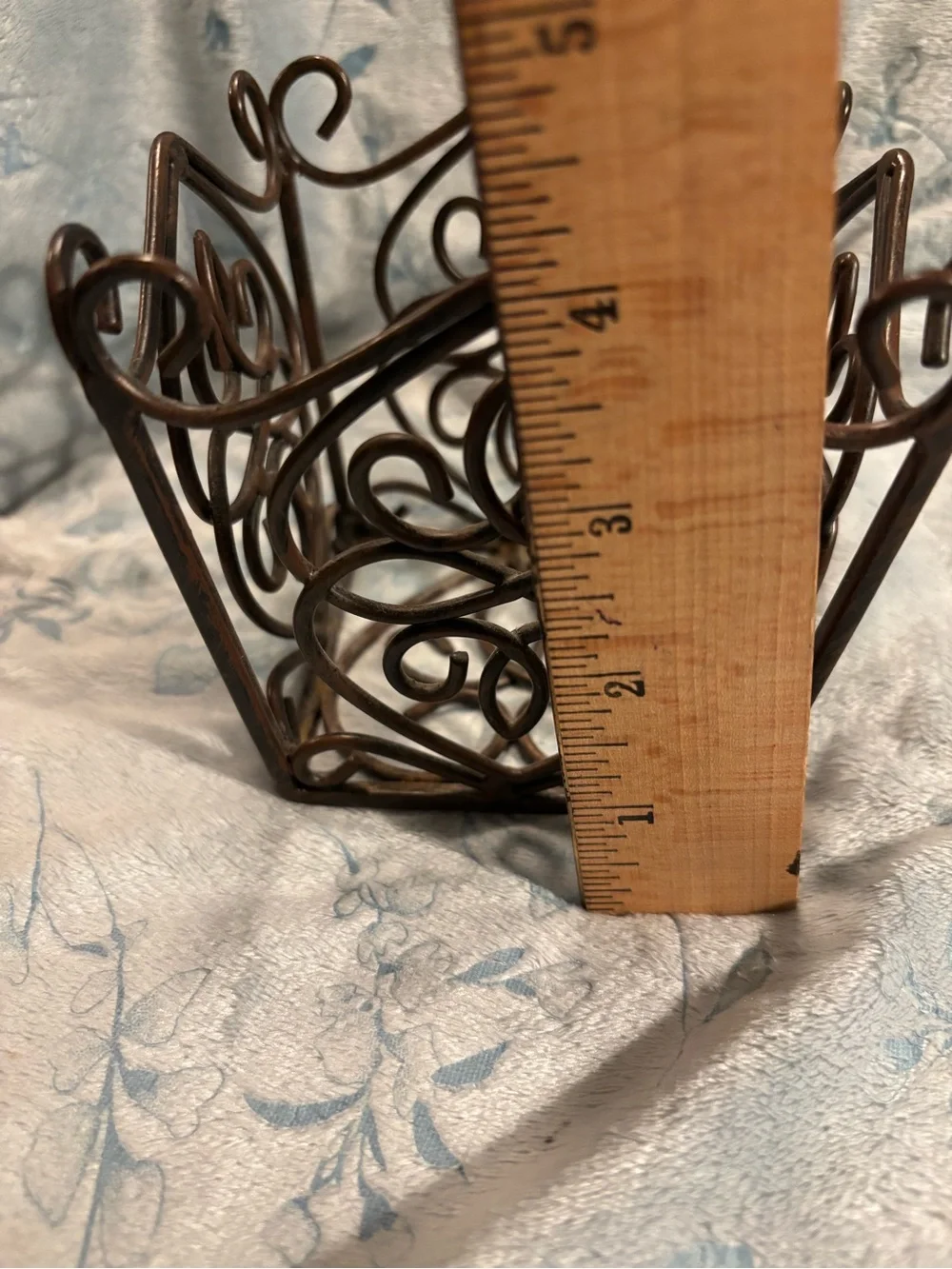 Decorative Scrollwork Metal Candle/ Plant Holder - Bronze Finish